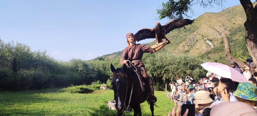 Almaty: Falconry show and Big Almaty Gorge - The Aysai Waterfall walk is short but useful