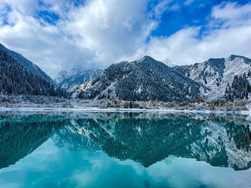 Almaty: Issyk Lake, Bear Waterfall & Trout Farm Day Trip - Issyk Lake: turquoise water and mountain views