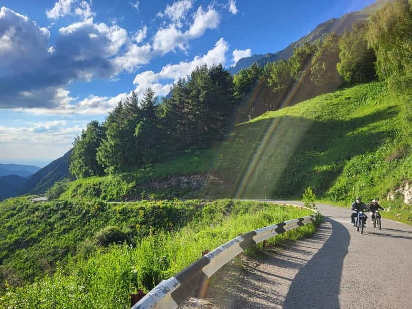 Big Almaty lake tour off road bike - Pickup from Almaty and the ride into the mountains