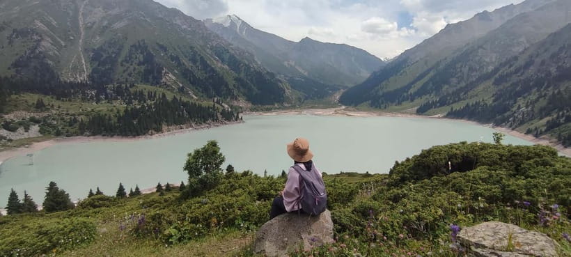 Hiking to the magical Big Almaty Lake - The Japanese Road, rivers, and changing views