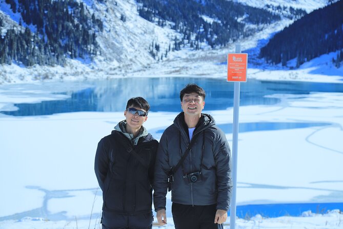 Private Big Almaty Lake Hiking Tour with alternatgive Pipeline - Waterfalls and bear sculptures at Ayusai Gorge